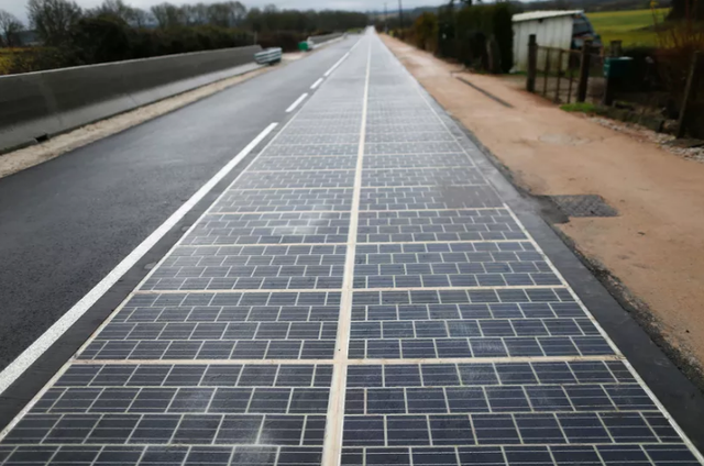 The world first solar panel road in France