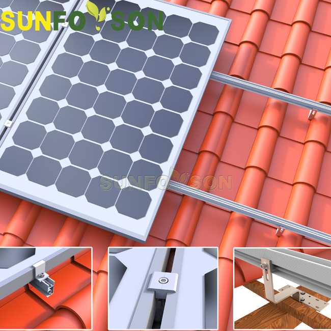 Sunforson tile roof solar bracket project in Mexico