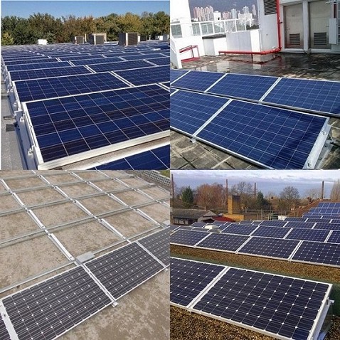 solar pv flat roof mounting systems