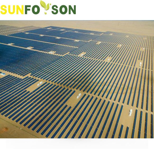 Qinghai Gobi Solar Power Plant under the sky