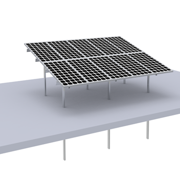 Adjustable slope solar ground pile mount