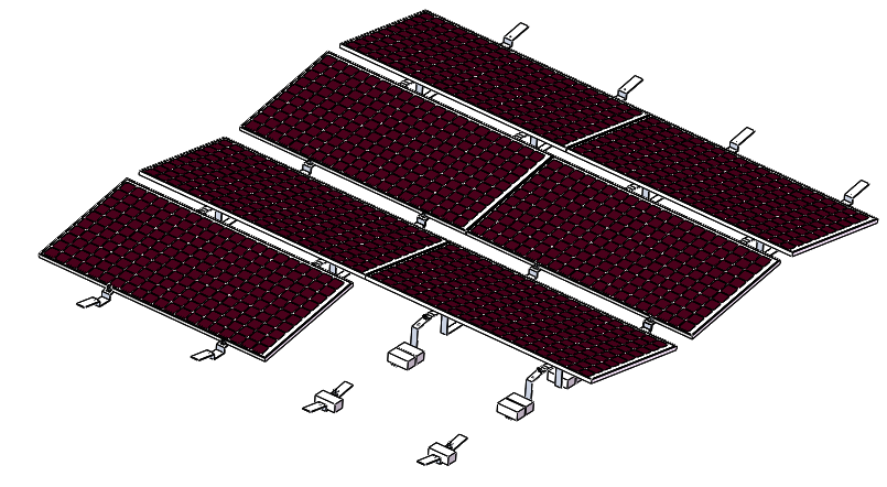 Split Ballast System-Non-Penetrating Flat Roof Photovoltaic System