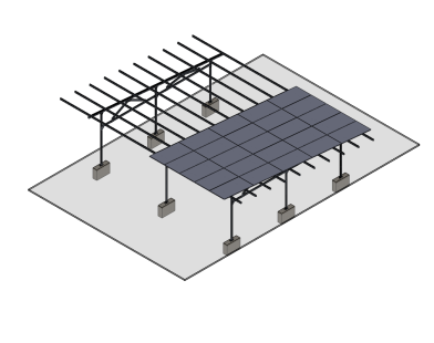 SFS-CP-04B SunRack Sun Shed Solar Ground Mounting System
